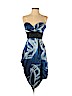 BCBGMAXAZRIA 100% Silk Blue Cocktail Dress Size 4 - photo 1