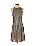 J. Mendel 100% Silk Tan Cocktail Dress Size 2 - photo 1