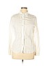 Doncaster 100% Linen White Long Sleeve Button-Down Shirt Size 12 - photo 1