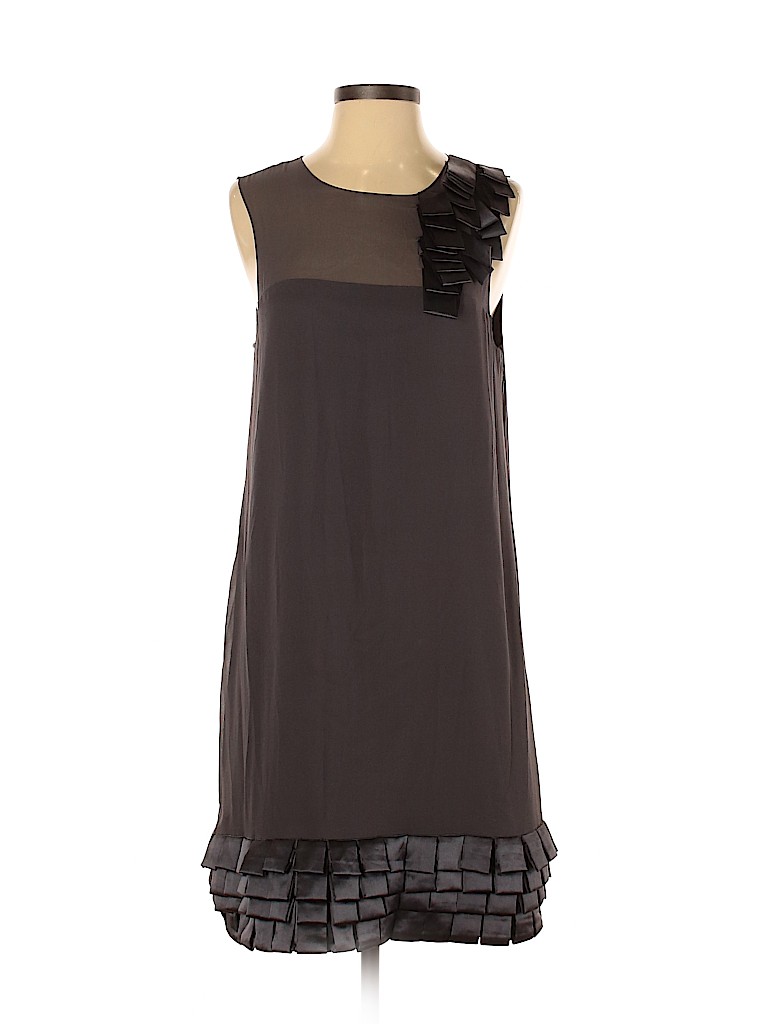 Taylor 100% Silk Gray Cocktail Dress Size 8 - photo 1