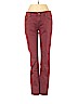 7 For All Mankind 100% Cotton Solid Burgundy Jeans Size 12 - photo 1