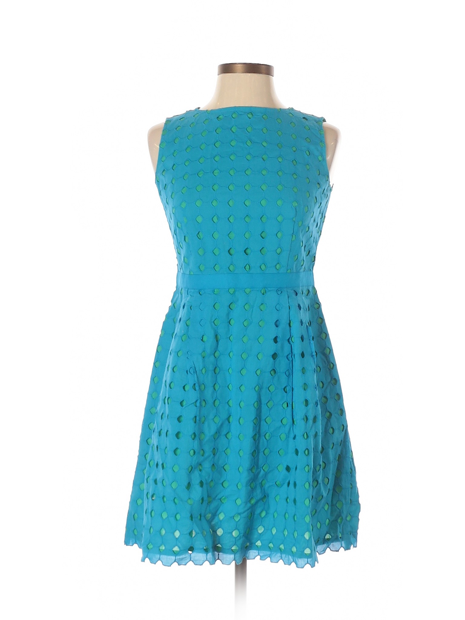 Ann Taylor LOFT Women Green Casual Dress 2 | eBay