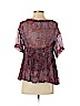 Free People 100% Viscose Burgundy Short Sleeve Blouse Size XS (petite) - photo 2