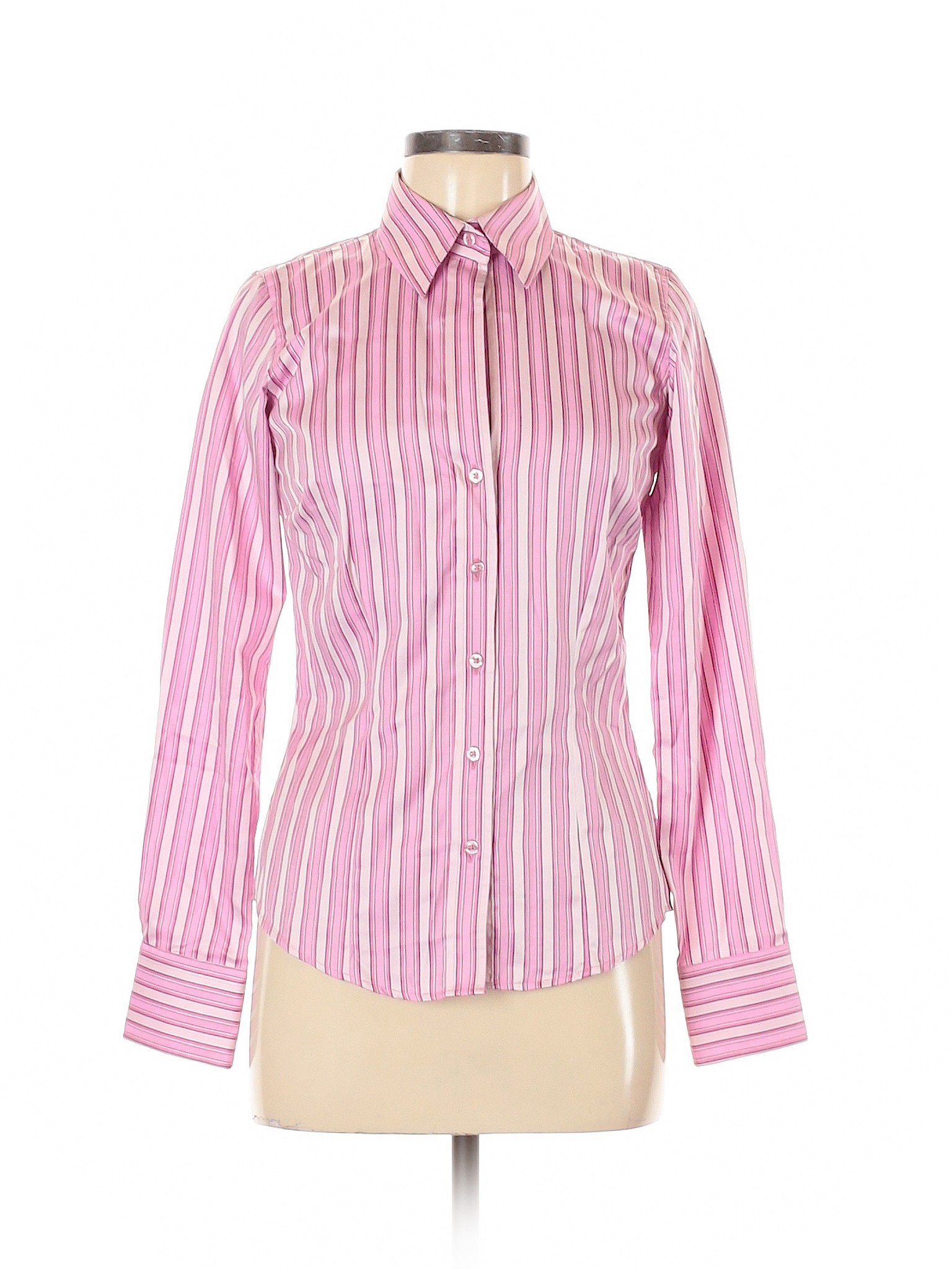 Thomas Pink Women Pink Long Sleeve Button-Down Shirt 6 | eBay