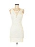 Lush 100% Nylon Ivory Casual Dress Size M - photo 1