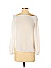 Aqua 100% Polyester White Long Sleeve Blouse Size XS - photo 1