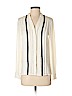 H&M 100% Polyester Ivory Long Sleeve Blouse Size 2 - photo 1