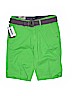 Micros 100% Cotton Solid Green Khaki Shorts Size 12 - photo 1