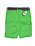 Micros 100% Cotton Solid Green Khaki Shorts Size 12 - photo 2