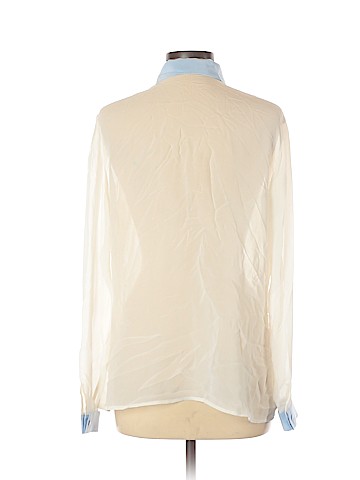 Anne Fontaine Long Sleeve Silk Top (view 2)