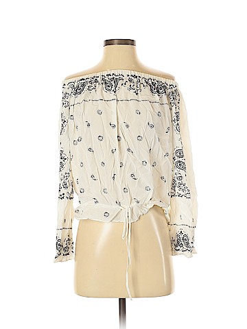 Theory Long Sleeve Silk Top (view 1)