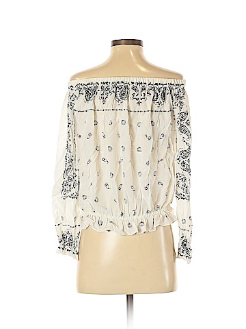 Theory Long Sleeve Silk Top (view 2)