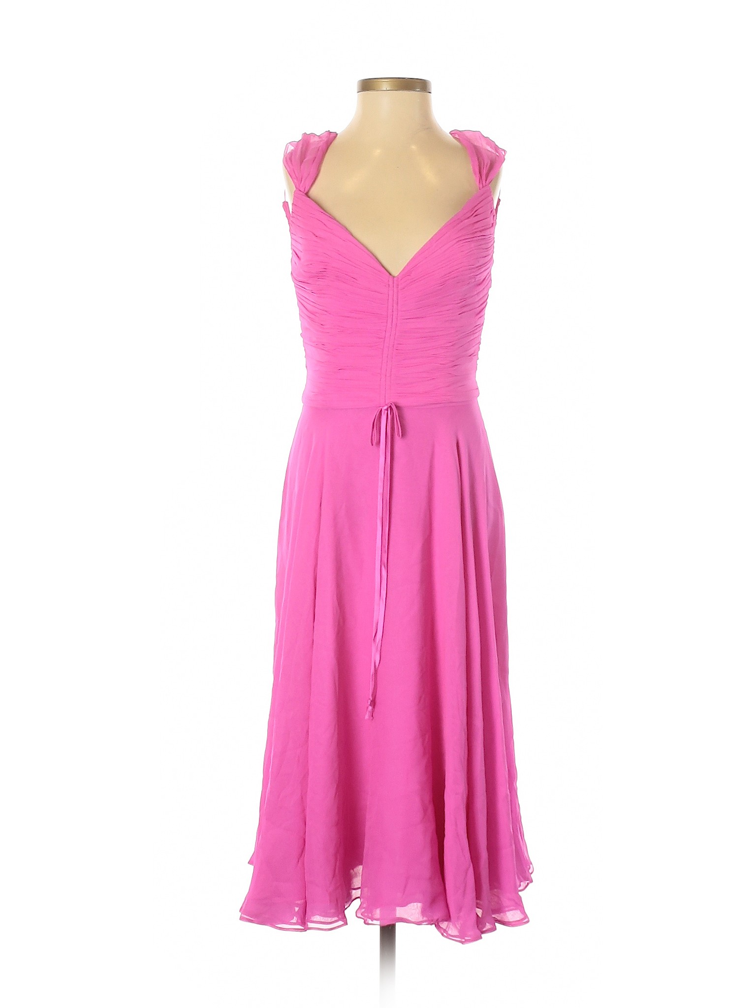Wayne Clark 100 Silk Solid Pink Cocktail Dress Size 2 95 off thredUP