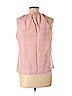 Ann Taylor LOFT 100% Cotton Pink Sleeveless Blouse Size L (petite) - photo 2