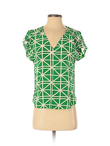 Amanda Uprichard Short Sleeve Silk Top (view 1)