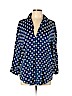 Zara 100% Viscose Blue Long Sleeve Button-Down Shirt Size L - photo 1
