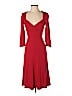 Diane von Furstenberg 100% Wool Red Casual Dress Size 4 - photo 1