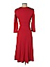 Diane von Furstenberg 100% Wool Red Casual Dress Size 4 - photo 2