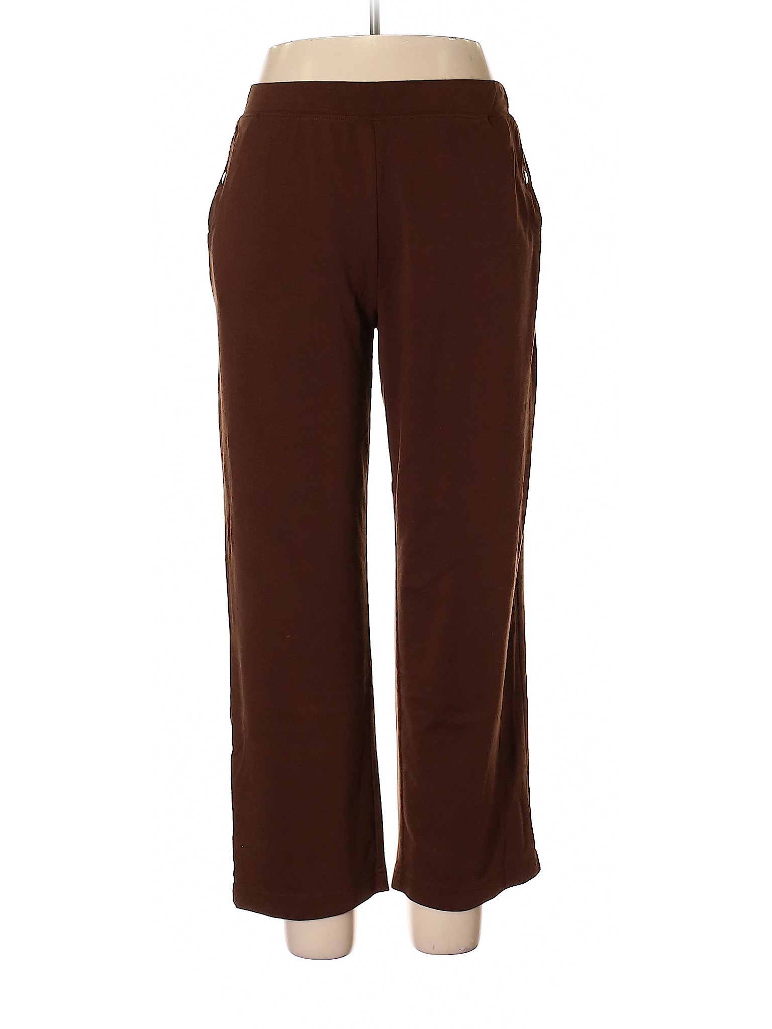 Links Solid Brown Casual Pants Size L - 83% off | thredUP