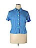 Coldwater Creek Blue Short Sleeve Blouse Size 16 (petite) - photo 1