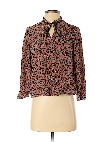 Point Sur Long Sleeve Silk Top (view 1)