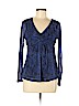 Chaus 100% Nylon Blue Long Sleeve Top Size L (petite) - photo 1