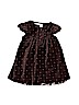 First Impressions 100% Cotton Polka Dots Brown Dress 12-18 MO / 18 MO - photo 1