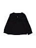 Miss MeMe 100% Cotton Solid Black Long Sleeve Blouse Size 6 - photo 2