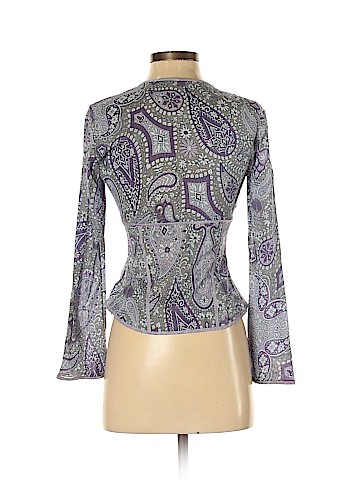 Elie Tahari Long Sleeve Silk Top (view 2)
