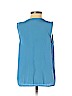 Ann Taylor LOFT Outlet 100% Polyester Blue Sleeveless Blouse Size S (petite) - photo 2
