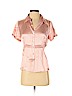 Max Studio 100% Silk Pink Short Sleeve Silk Top Size S (petite) - photo 1