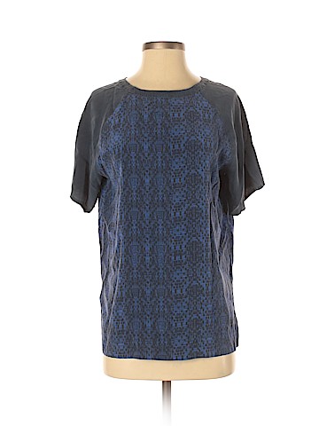 Vince. Short Sleeve Silk Top (view 1)