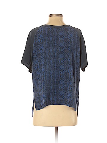Vince. Short Sleeve Silk Top (view 2)