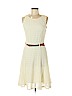 New York & Company 100% Polyester Ivory Casual Dress Size M - photo 1