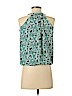 Ann Taylor LOFT Outlet 100% Polyester Green Sleeveless Blouse Size XXS (petite) - photo 2