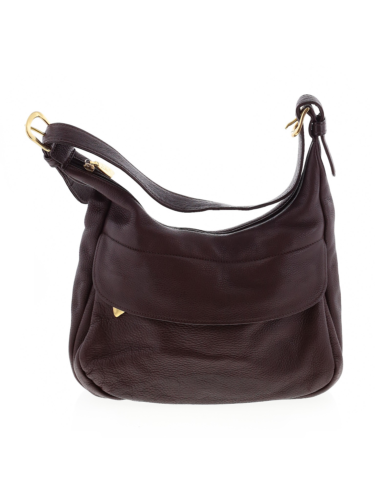 Libaire USA Solid Brown Burgundy Leather Shoulder Bag One Size - 71%