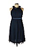 Maggy London 100% Silk Blue Cocktail Dress Size 10 - photo 1