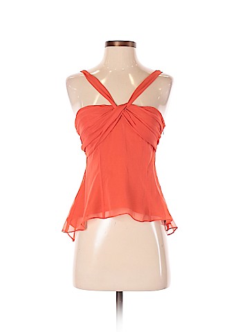BCBGMAXAZRIA Sleeveless Silk Top (view 1)