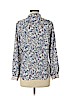 Ann Taylor LOFT 100% Polyester Blue Long Sleeve Blouse Size M (petite) - photo 2