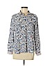 Ann Taylor LOFT 100% Polyester Blue Long Sleeve Blouse Size M (petite) - photo 1