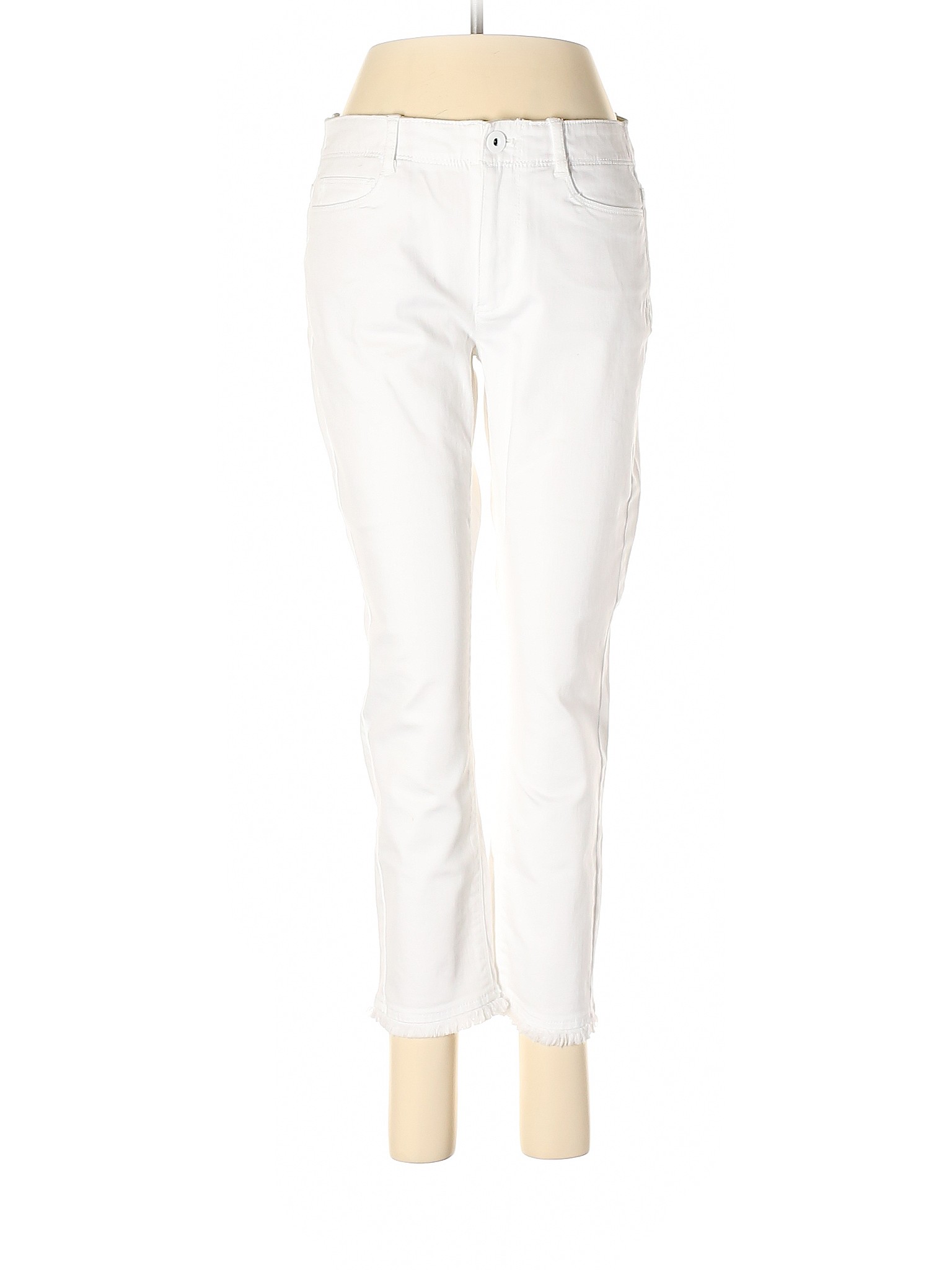 J.Jill Solid White Jeans Size 4 - 91% off | thredUP