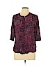 Banana Republic 100% Silk Purple 3/4 Sleeve Silk Top Size 10 (petite) - photo 1