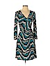 Diane von Furstenberg 100% Silk Blue Casual Dress Size 4 - photo 1