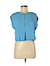 Zara 100% Viscose Blue Short Sleeve Blouse Size M - photo 1