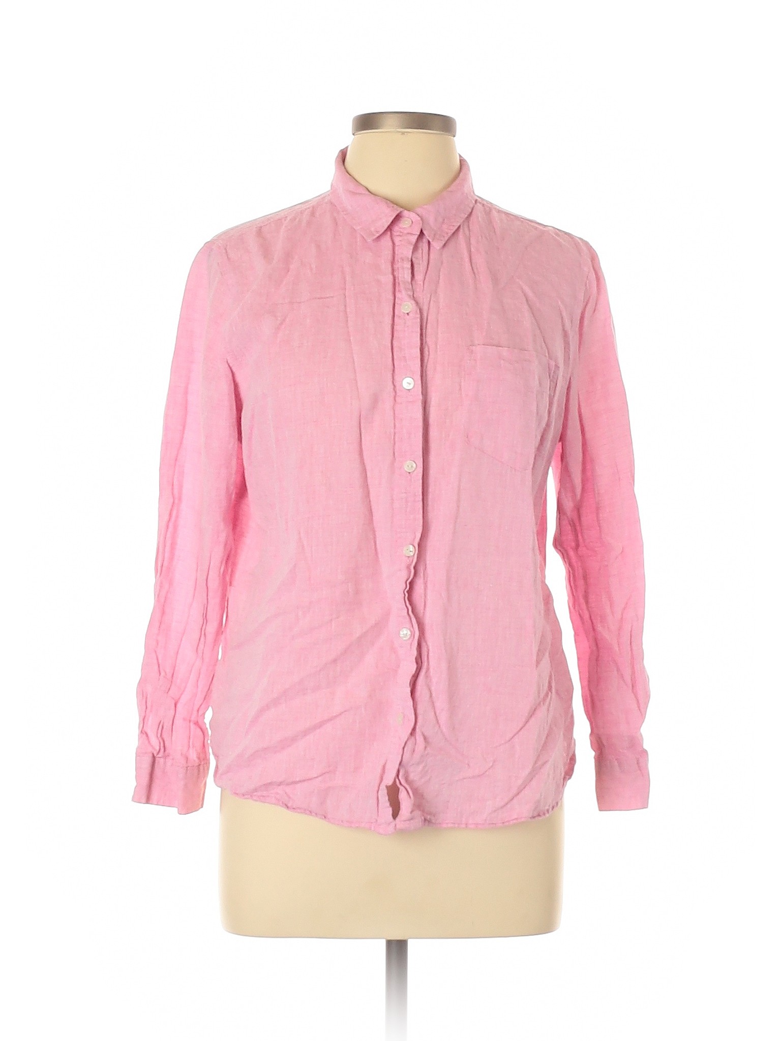 Old Navy Women Pink Long Sleeve Button-Down Shirt XL | eBay