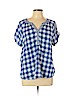 Market and Spruce 100% Modal Blue Short Sleeve Blouse Size XL - photo 1