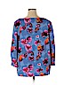 Banana Republic 100% Polyester Purple Long Sleeve Blouse Size XL - photo 2