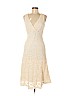 E.A.G. Collection 100% Nylon Ivory Casual Dress Size M - photo 1