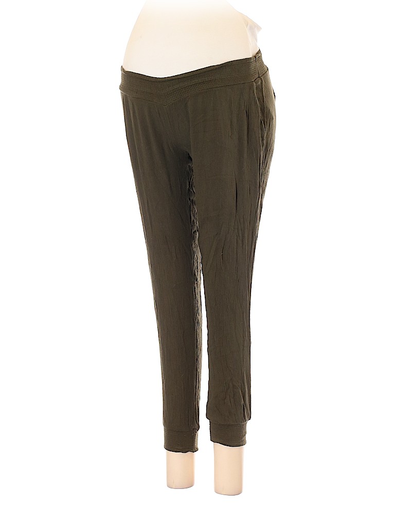 Motherhood 100% Rayon Green Casual Pants Size M - photo 1
