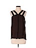 Alice + Olivia 100% Silk Brown Sleeveless Silk Top Size S - photo 1
